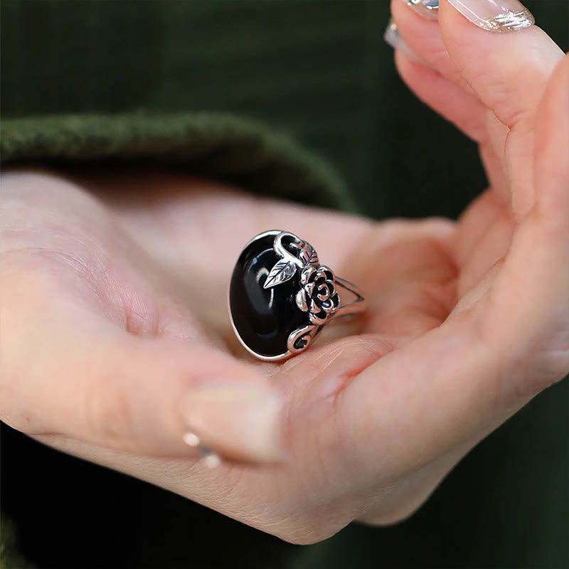 Nimara Ritual Copper Rose Flower Adjustable Self Care Ring