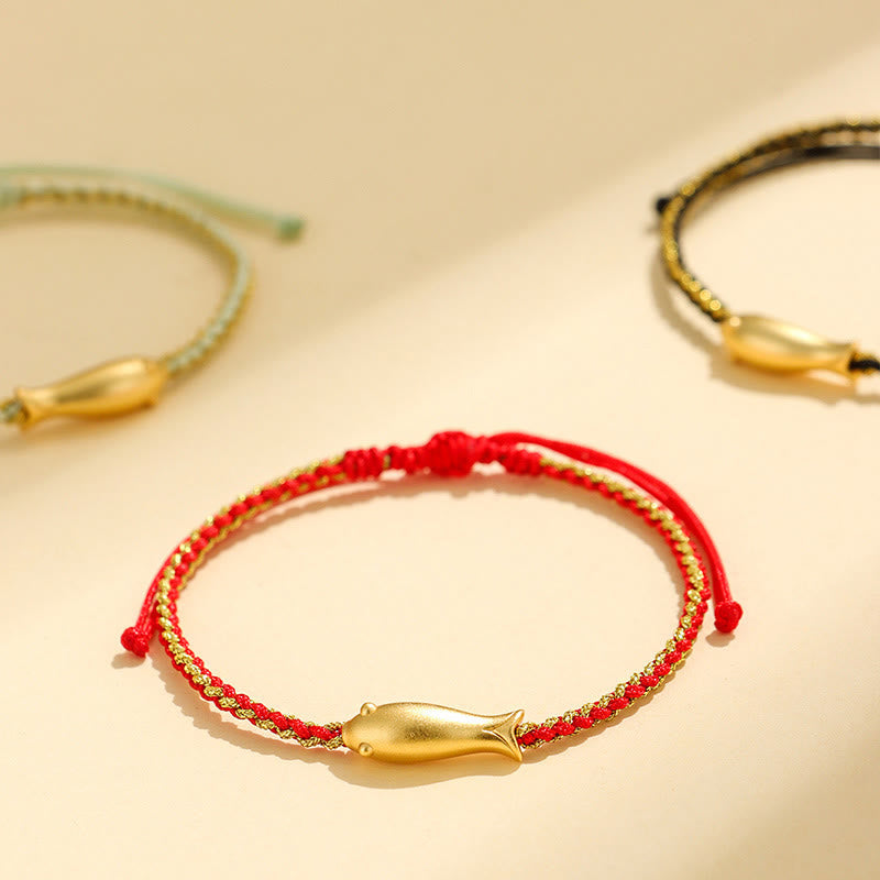 Nimara Ritual 999 Sterling Silver Lucky Koi Fish Protection Rope Bracelet
