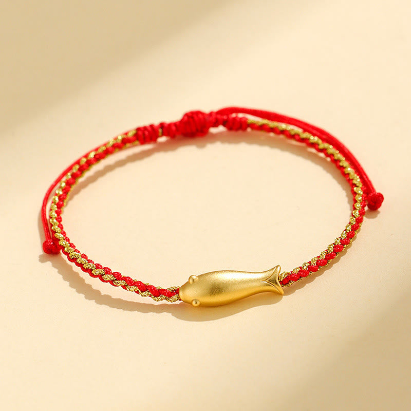 Nimara Ritual 999 Sterling Silver Lucky Koi Fish Protection Rope Bracelet