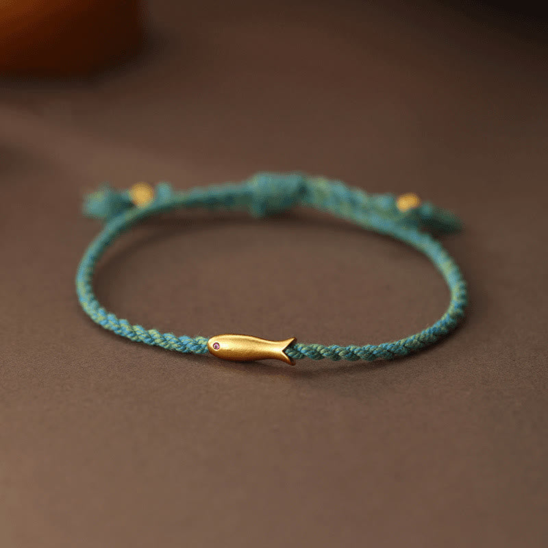 Nimara Ritual Copper Lucky Koi Fish Luck Rope Bracelet