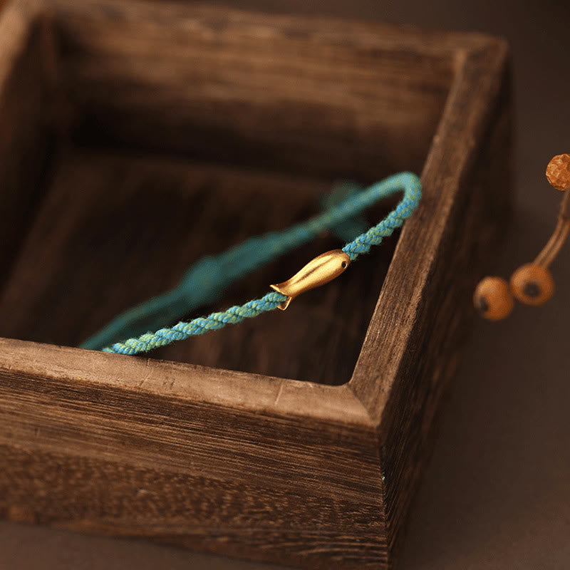 Nimara Ritual Copper Lucky Koi Fish Luck Rope Bracelet