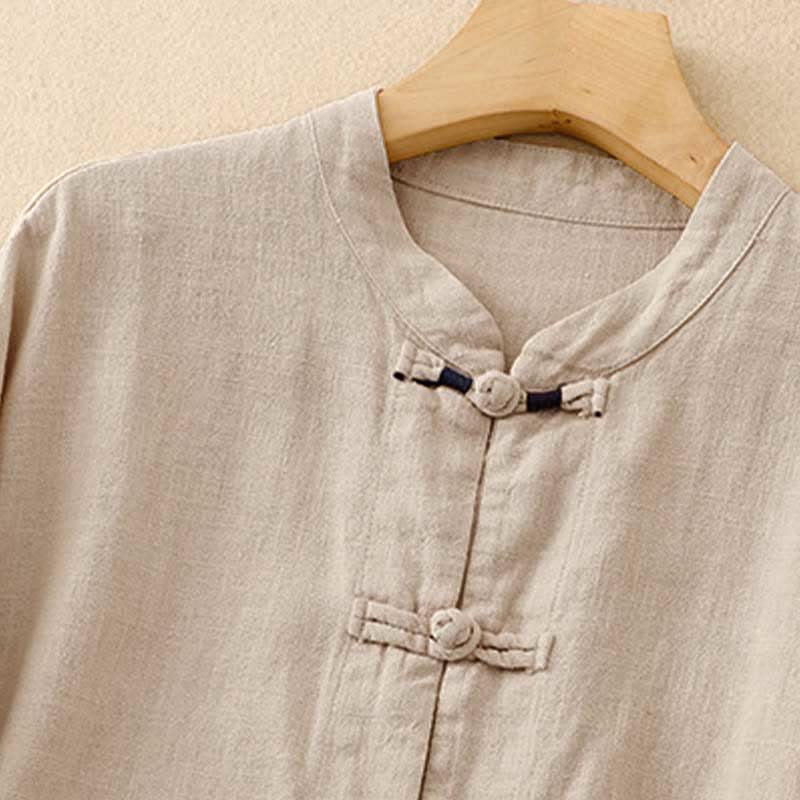 Nimara Ritual Literary Artistic Chinese Knot Button Casual Clothing