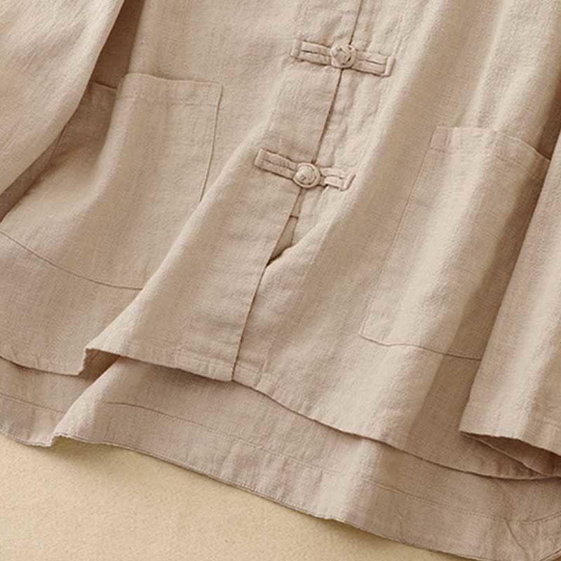 Nimara Ritual Literary Artistic Chinese Knot Button Casual Clothing