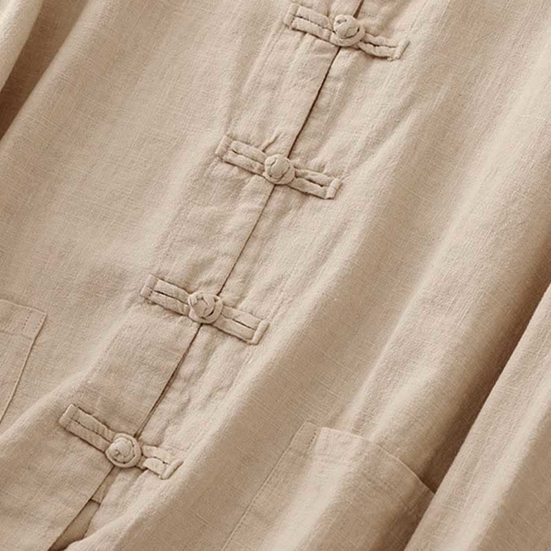Nimara Ritual Literary Artistic Chinese Knot Button Casual Clothing