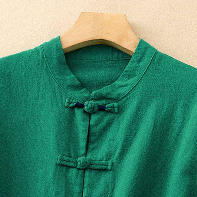 Nimara Ritual Literary Artistic Chinese Knot Button Casual Clothing