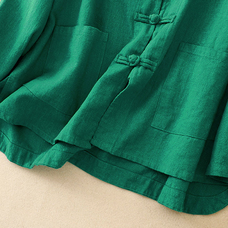 Nimara Ritual Literary Artistic Chinese Knot Button Casual Clothing