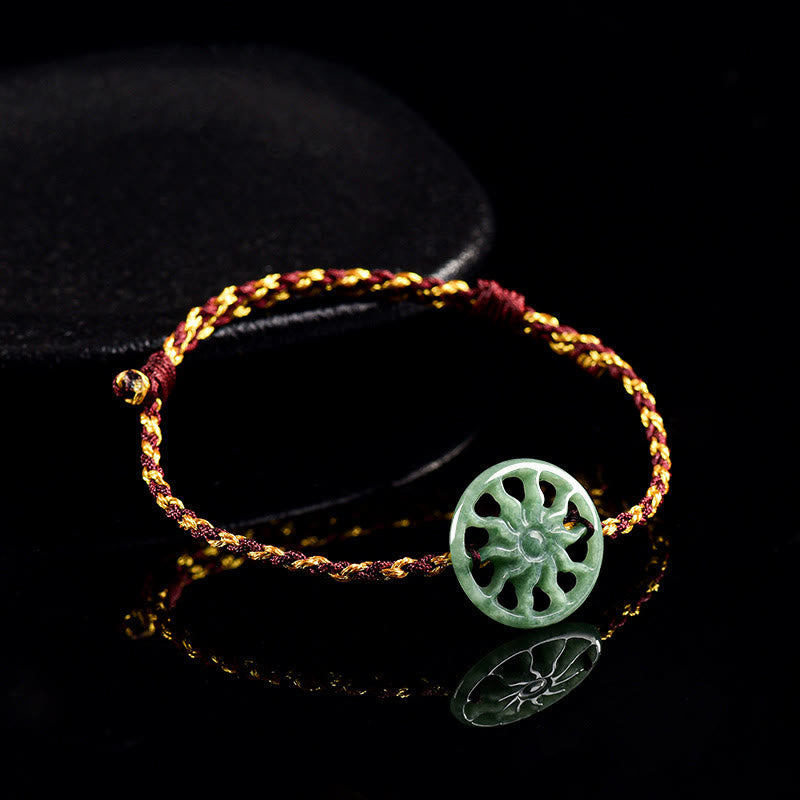 Nimara Ritual Jade Sun Braided Rope Abundance Bracelet