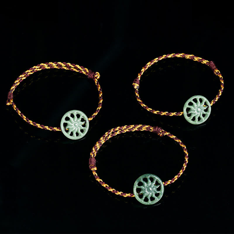 Nimara Ritual Jade Sun Braided Rope Abundance Bracelet
