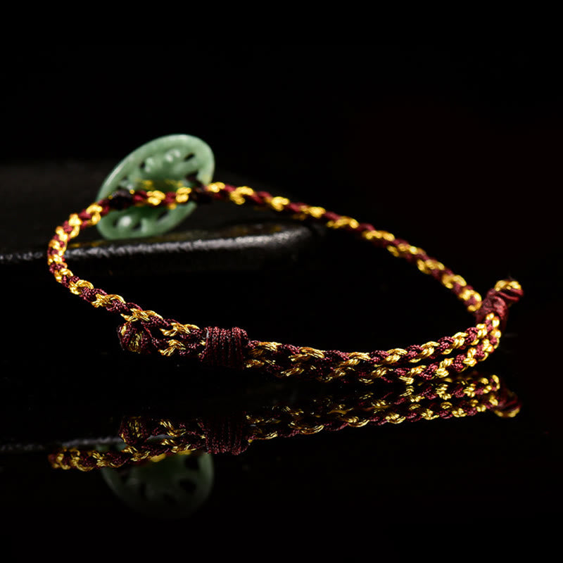 Nimara Ritual Jade Sun Braided Rope Abundance Bracelet