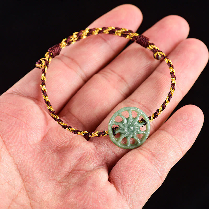 Nimara Ritual Jade Sun Braided Rope Abundance Bracelet
