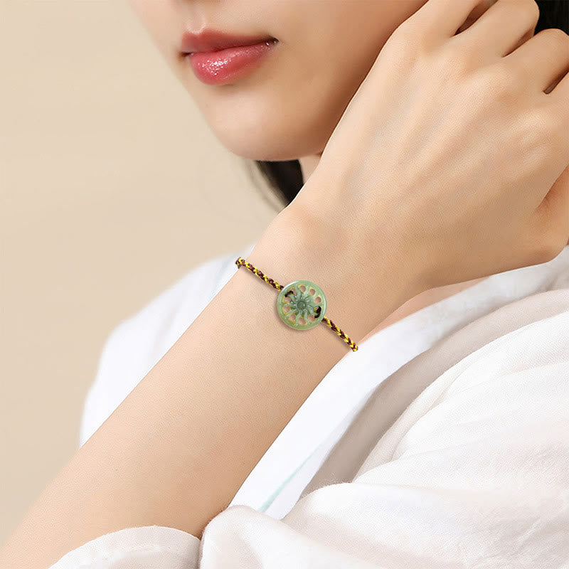Nimara Ritual Jade Sun Braided Rope Abundance Bracelet