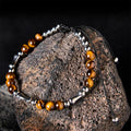 Nimara Ritual Cute Bone Pattern Tiger Eye Courage Beads Bracelet
