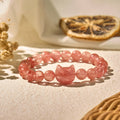 Nimara Ritual Lovely Cat Head Red Agate Spiritual Beads Bracelet