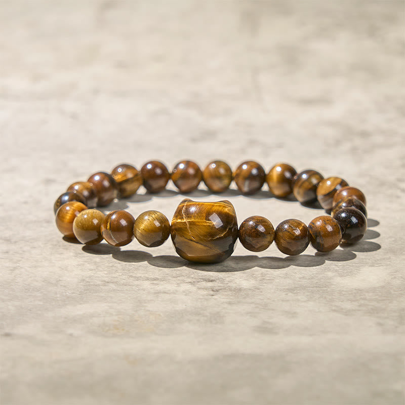 Nimara Ritual Cute Cat Tiger Eye Power Beads Bracelet