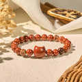 Nimara Ritual Faceless Cat Head Design Red Turquoise Luck Bracelet