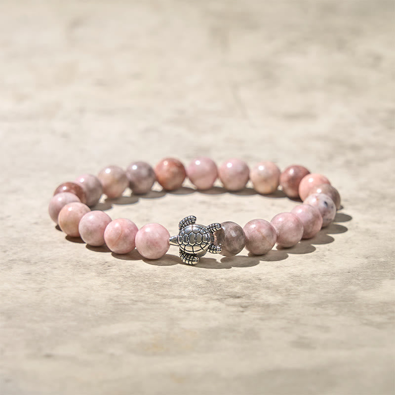 Nimara Ritual Turtle Design Zebra Jasper Protection Bracelet