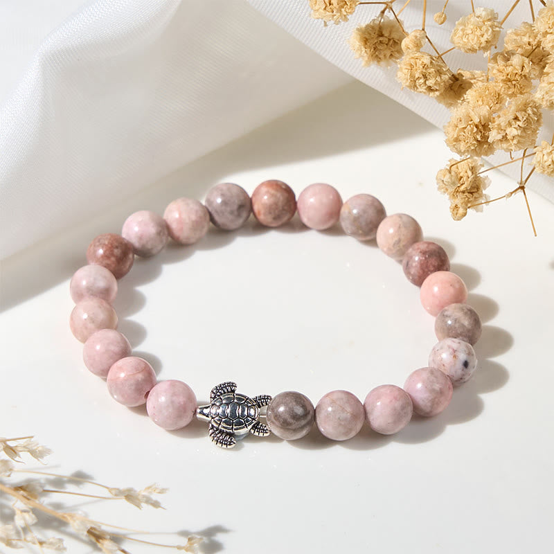 Nimara Ritual Turtle Design Zebra Jasper Protection Bracelet