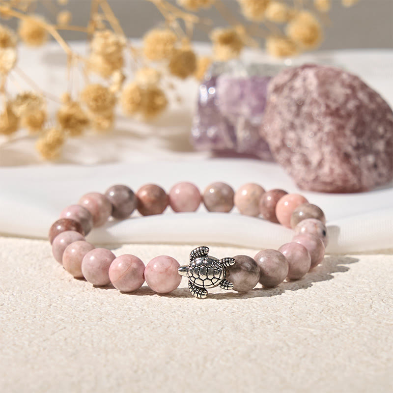 Nimara Ritual Turtle Design Zebra Jasper Protection Bracelet