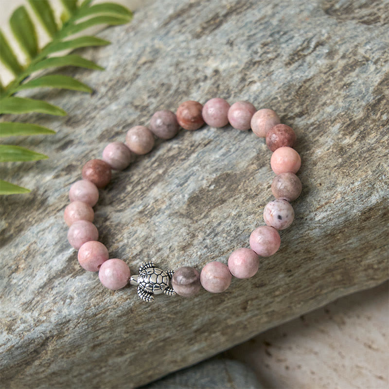 Nimara Ritual Turtle Design Zebra Jasper Protection Bracelet