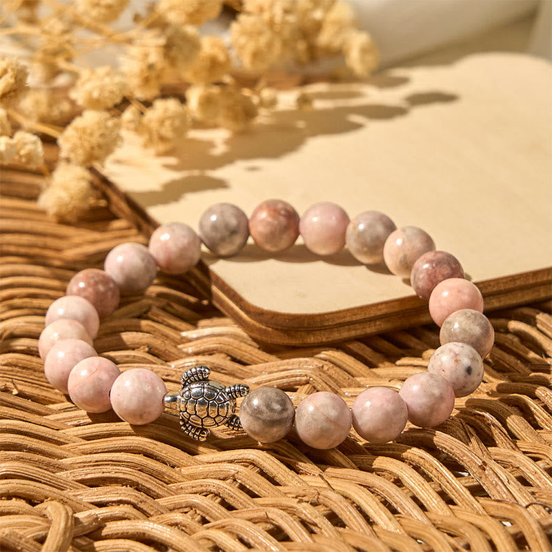 Nimara Ritual Turtle Design Zebra Jasper Protection Bracelet