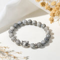 Nimara Ritual Cute Cat Natural Grey Jasper Bead Healing Bracelet
