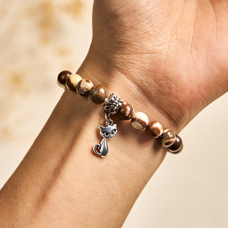 Nimara Ritual Zebra Jasper Agate Bead Positive Bracelet