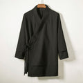 Nimara Ritual Lace-Up Design Open Front Jacket Men's Long Sleeve Kimono