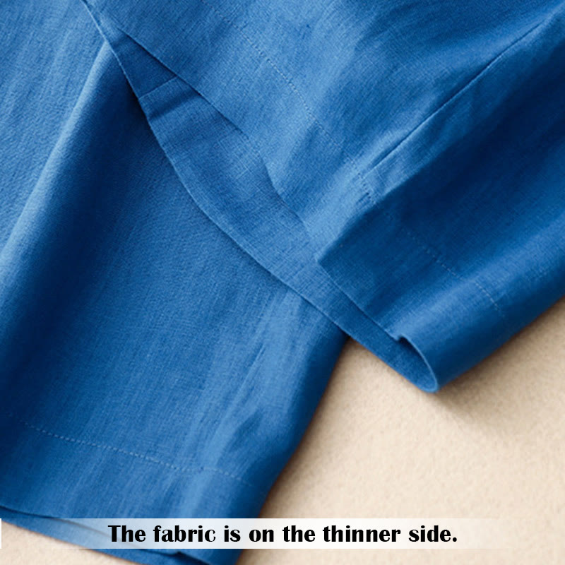 Nimara Ritual Summer Casual Simple Zipper Design Linen Women's Wide Leg Pants With Pockets
