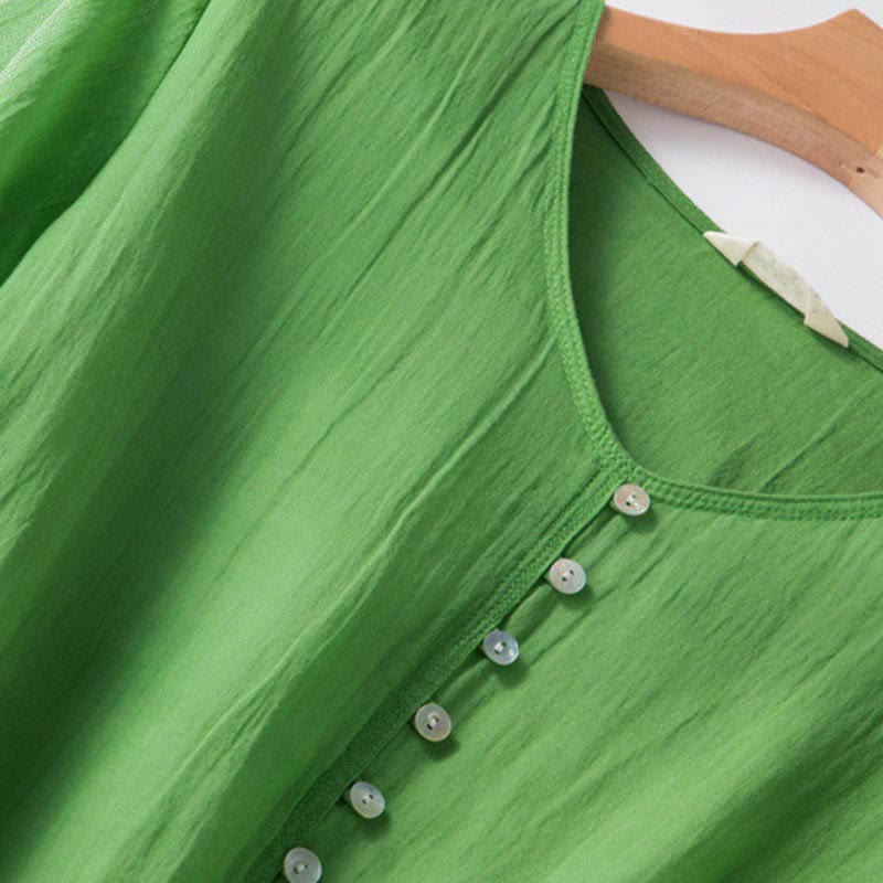 Nimara Ritual Summer V-Neck Design Half Sleeve Cotton Midi Dress