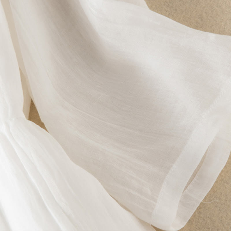 Nimara Ritual Summer V-Neck Design Half Sleeve Cotton Midi Dress
