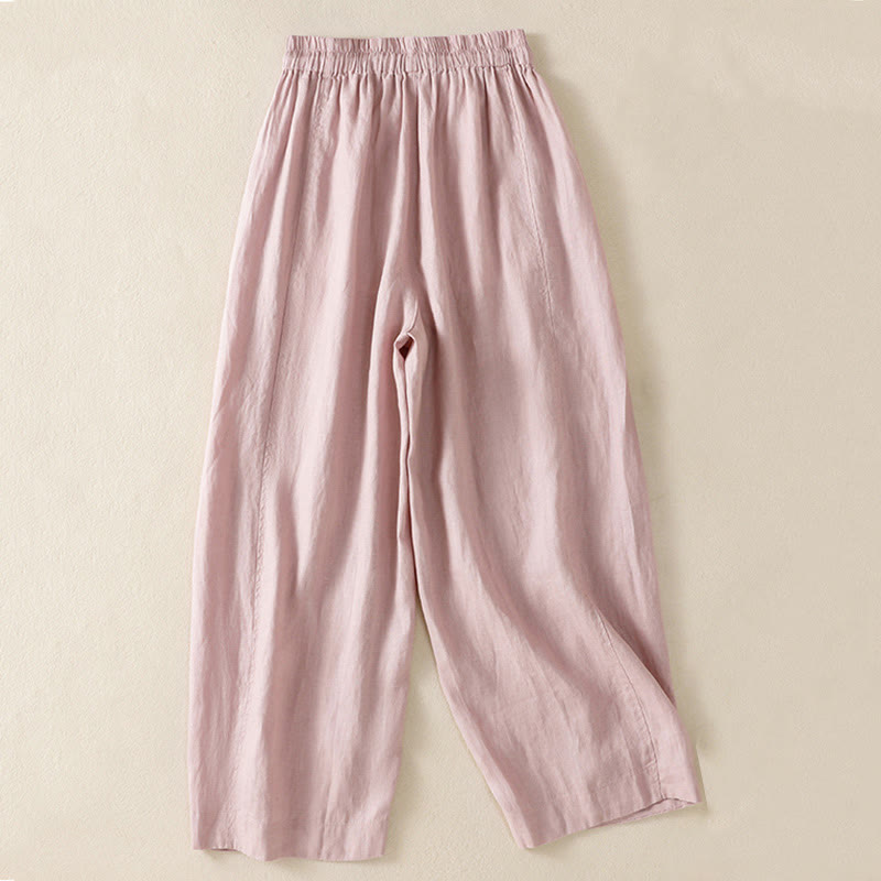 Nimara Ritual Commute Plain Design Drawstring Women's Wide Leg Pants With Pockets