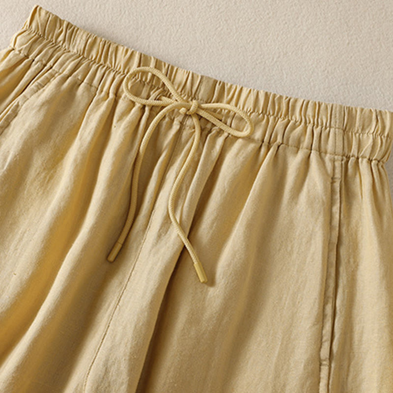 Nimara Ritual Commute Plain Design Drawstring Women's Wide Leg Pants With Pockets