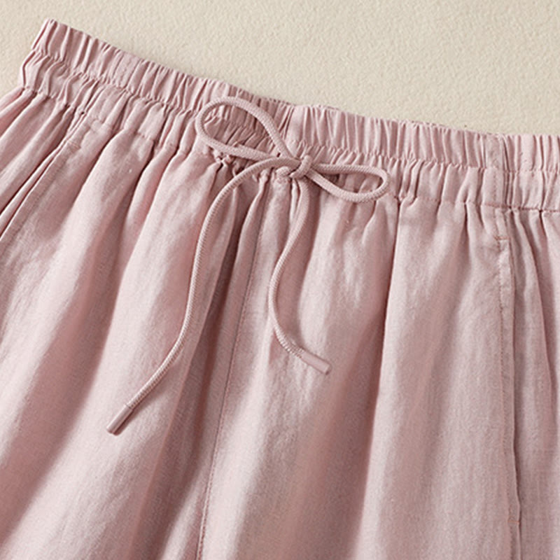 Nimara Ritual Commute Plain Design Drawstring Women's Wide Leg Pants With Pockets