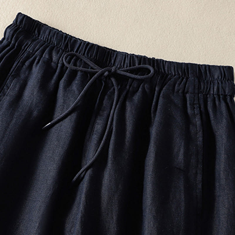Nimara Ritual Commute Plain Design Drawstring Women's Wide Leg Pants With Pockets