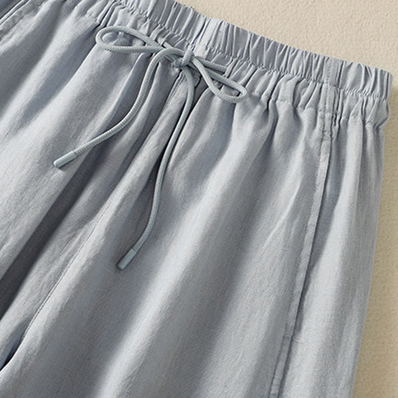 Nimara Ritual Commute Plain Design Drawstring Women's Wide Leg Pants With Pockets