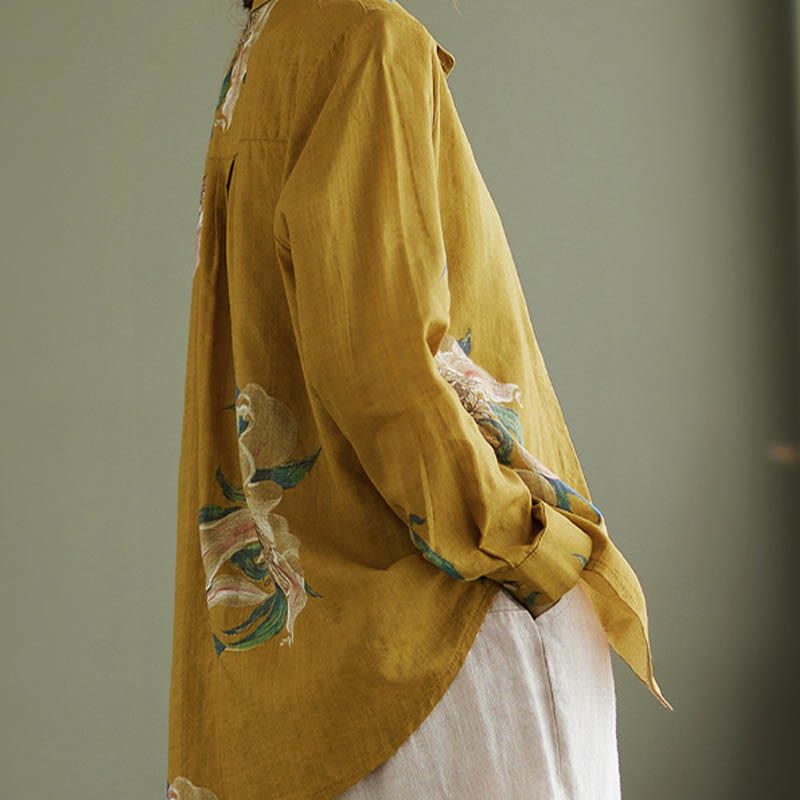 Nimara Ritual Literary Artistic Flower Print Cotton Clothing