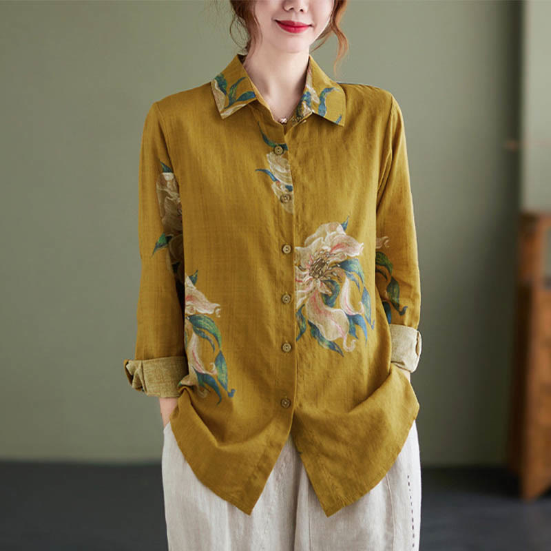 Nimara Ritual Literary Artistic Flower Print Cotton Clothing