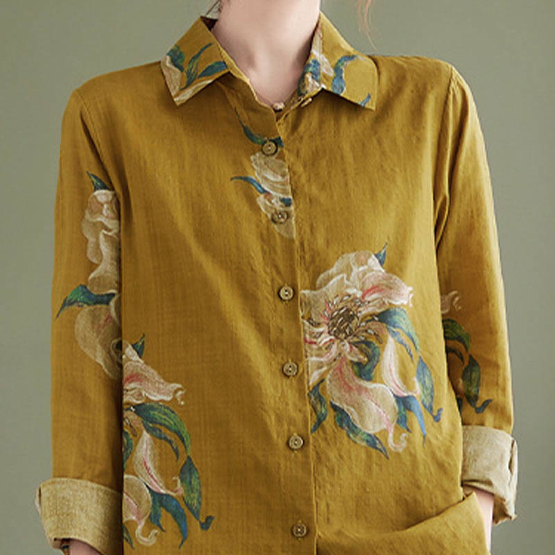 Nimara Ritual Literary Artistic Flower Print Cotton Clothing