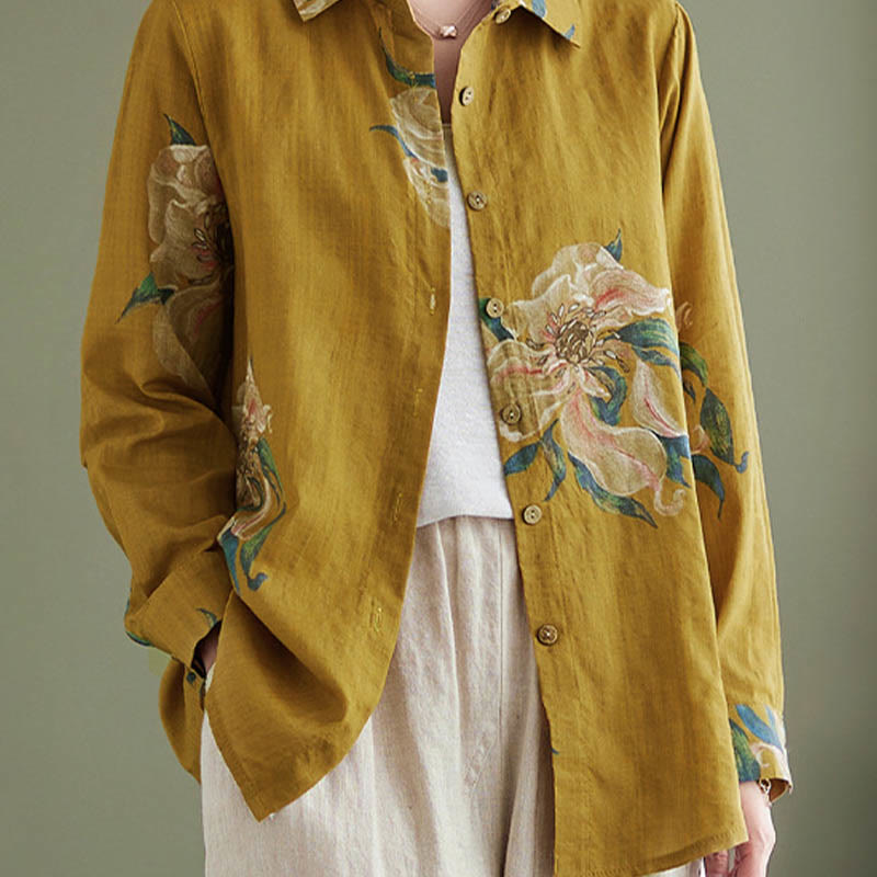 Nimara Ritual Literary Artistic Flower Print Cotton Clothing