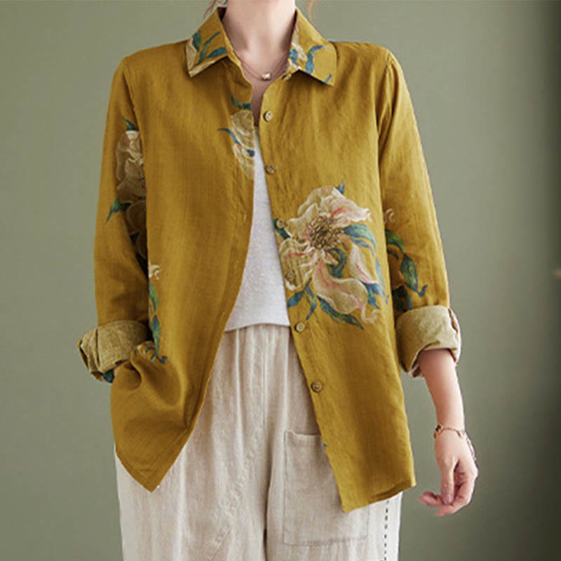 Nimara Ritual Literary Artistic Flower Print Cotton Clothing