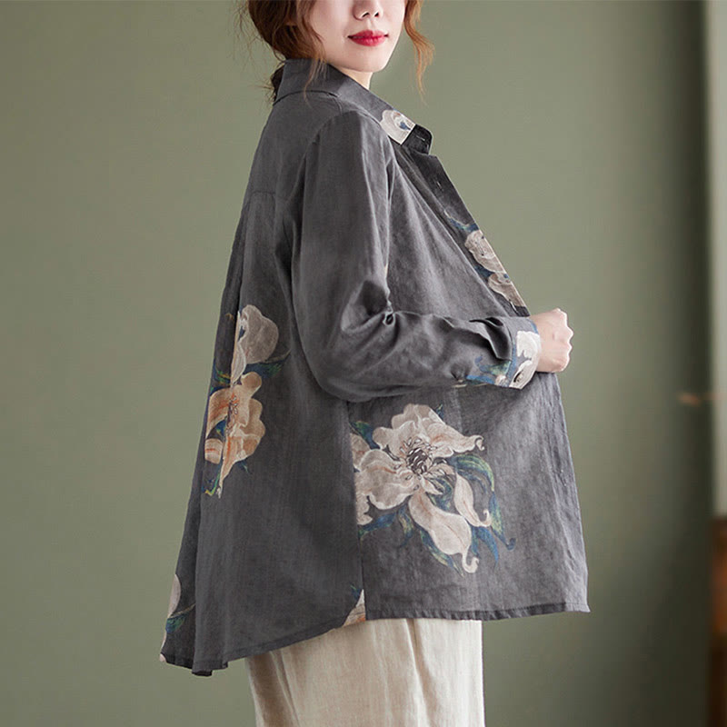 Nimara Ritual Literary Artistic Flower Print Cotton Clothing