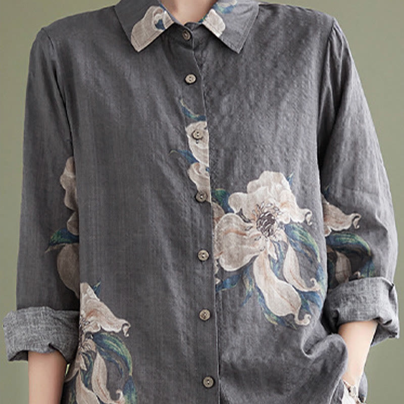 Nimara Ritual Literary Artistic Flower Print Cotton Clothing