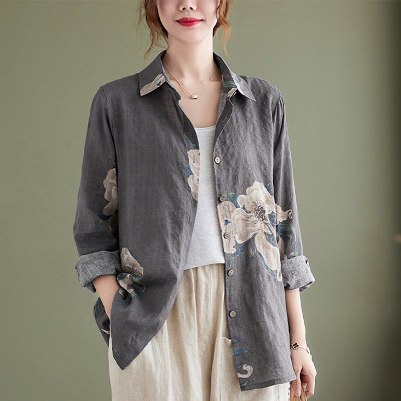 Nimara Ritual Literary Artistic Flower Print Cotton Clothing