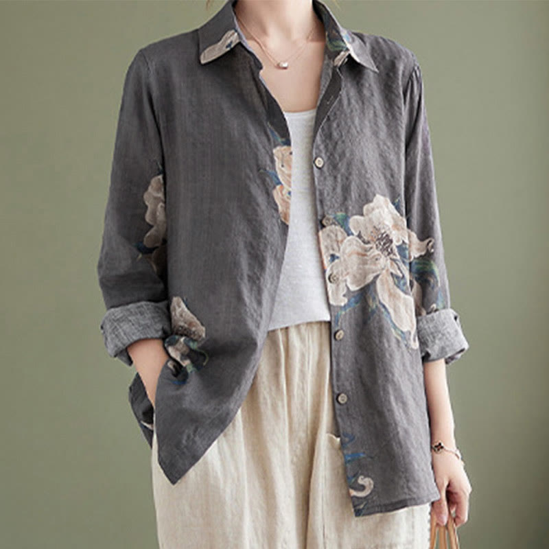 Nimara Ritual Literary Artistic Flower Print Cotton Clothing
