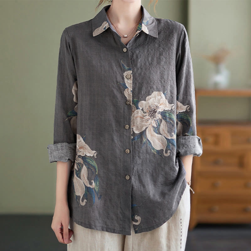 Nimara Ritual Literary Artistic Flower Print Cotton Clothing