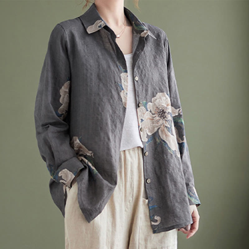 Nimara Ritual Literary Artistic Flower Print Cotton Clothing