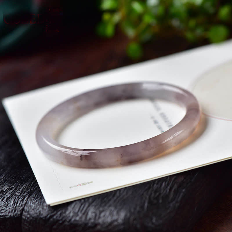 Nimara Ritual Purple Golden Silk Jade Wealth Bracelet Bangle