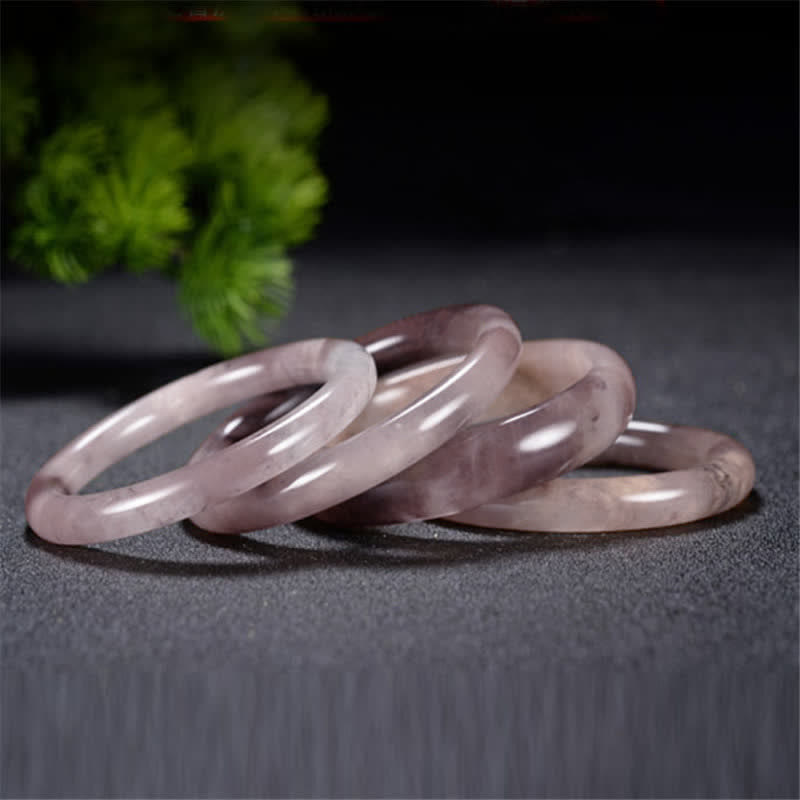 Nimara Ritual Purple Golden Silk Jade Wealth Bracelet Bangle