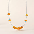 Nimara Ritual White Crystal Bead Irregular Amber Clarity Necklace Pendant
