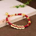 Nimara Ritual Handmade Five Emperor Coins Wealth String Braided Bracelet